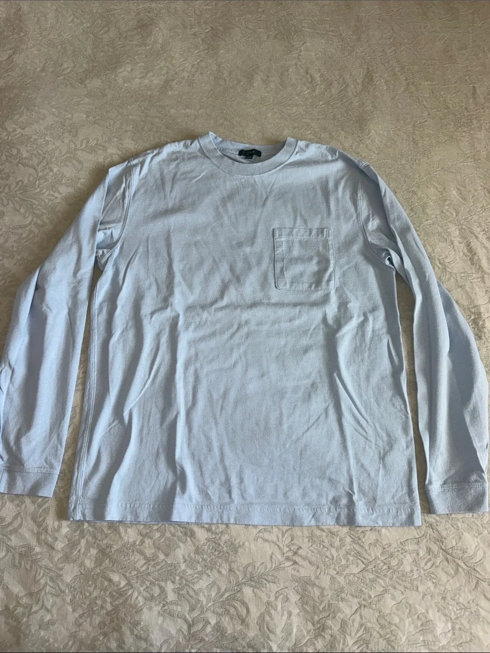 J. Crew Men's Long Sleeve Pocket Tee - Light Blue